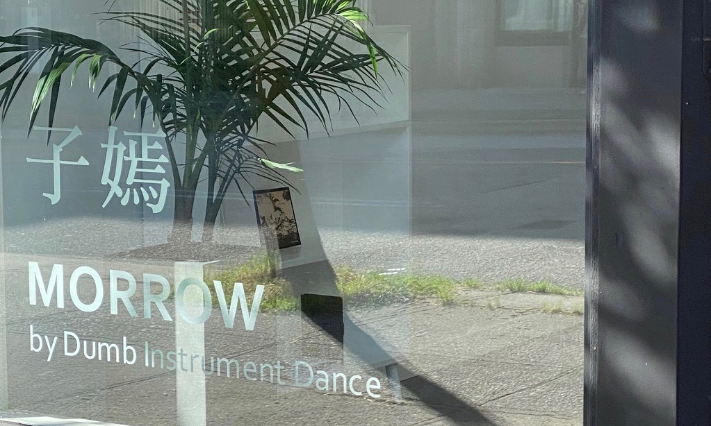 the Morrow show window from the outside; photo courtesy Ziyian Kwan