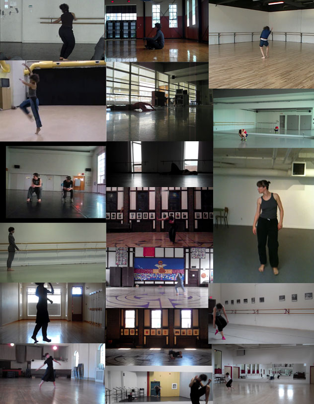 a montage of images of studios that I have danced in in recent years